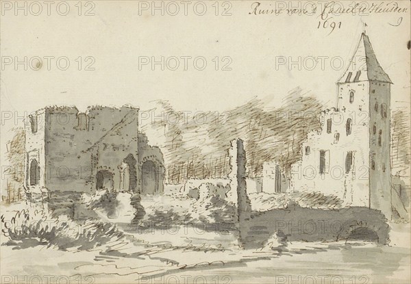 Ruin of Heusden Castle in Heusden, 1691. Creator: Abraham Meyling.