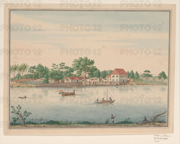 View of a ferry house at the 'Grote Pas' at Colombo, c.1750. Creator: Anon.