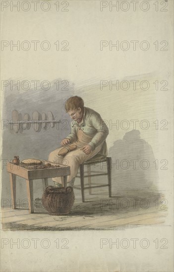 Shoemaker at work, 1700-1800. Creator: Anon.