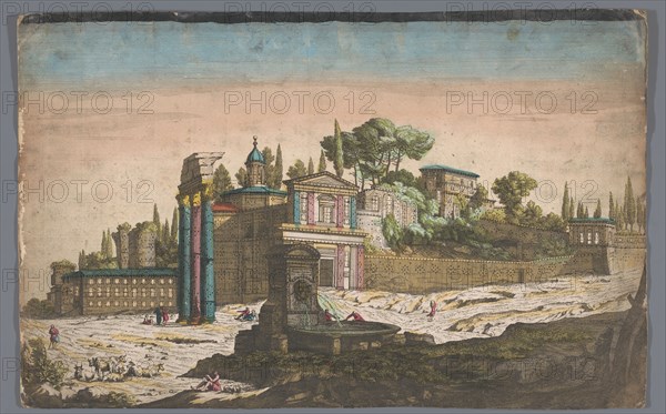 View of the Roman Forum in Rome, 1700-1799. Creator: Anon.