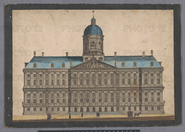 View of the town hall in Amsterdam, 1700-1799. Creator: Anon.