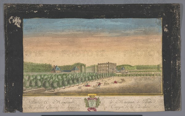 View of the Château de Villette in the vicinity of the city of Paris, 1700-1799. Creator: Anon.