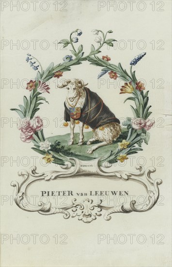 Cartoon of Pieter van Leeuwen, tax, 1710-1720. Creator: Anon.