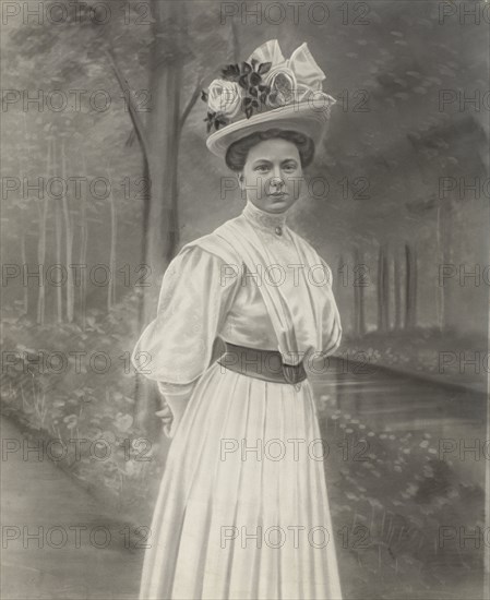 Portrait of an unknown woman, c.1900. Creator: Anon.