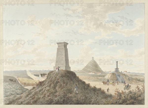 Monuments at Waterloo, 1815, 1815-1820. Creators: Anon, Gerrit Lamberts.