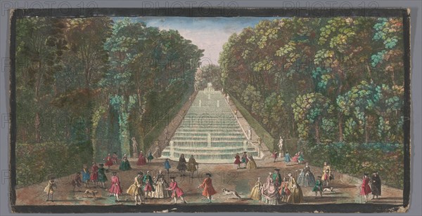 View of the Cascades of the Garden of the Château de Marly, 1700-1799. Creators: Anon, Jacques Rigaud.