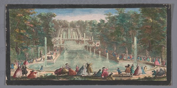 View of the Cascades of the Garden of the Château de Saint-Cloud, 1730. Creators: Anon, Jacques Rigaud.