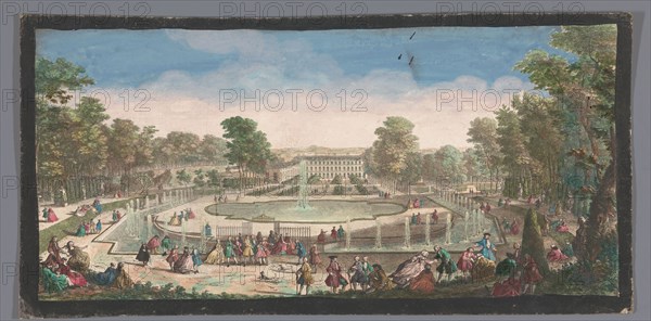 View of the Orangery of the Château de Saint-Cloud, 1730. Creators: Anon, Jacques Rigaud.