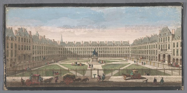 View of the Place Royale in Paris, 1700-1799. Creators: Anon, Jacques Rigaud.