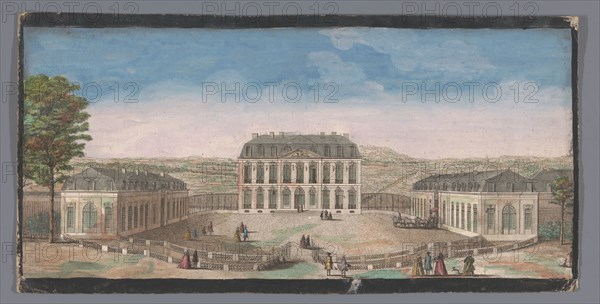 View of the front of the Chateau de Belle-Vue in Meudon, 1700-1799. Creators: Anon, Jacques Rigaud.