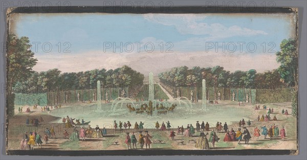 View of the Bassin d'Apollon in the garden of Versailles, 1700-1799. Creators: Anon, Jacques Rigaud.