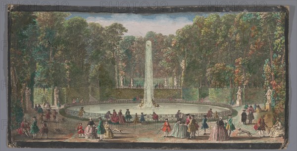 View of the Bassin des Muses in the garden of the Château de Marly, 1700-1799. Creators: Anon, Jacques Rigaud.