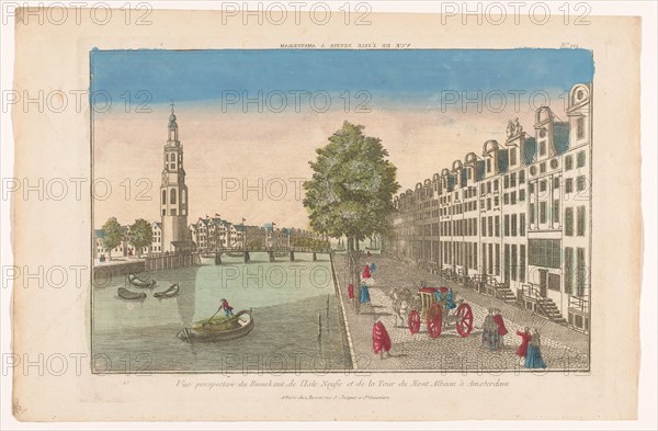 View of Montelbaan tower and interior of Amsterdam, 1700-1799. Creator: Anon.