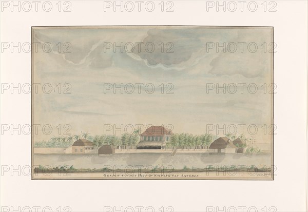 The Residents House at Simpang van Agteren, 1809.  Creator: C. Coolen.