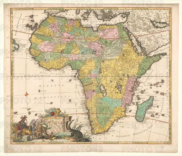 Map of Africa, c.1690. Creator: Carel Allard.