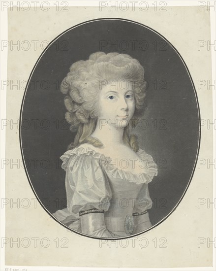 Portrait of Frederica Louise Wilhelmina, 1780-1803. Creator: Charles-Melchior Descourtis.