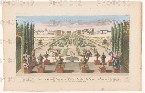 View of the garden and palace of the Doge of Venice, 1700-1799. Creator: Unknown.