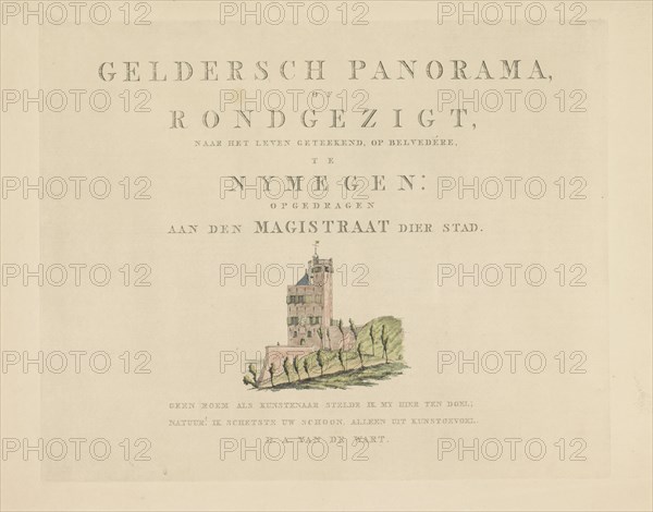 Belvédère in Nijmegen, 1815-1824. Creator: Derk Anthony van de Wart.