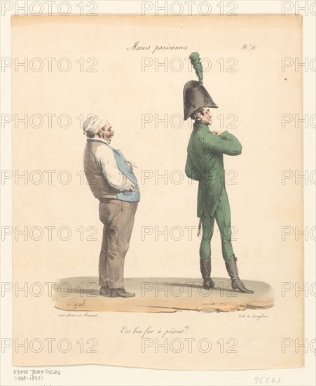 Parisian customs: 'Are you pleased with yourself?', 1825. Creator: Edme Jean Pigal.