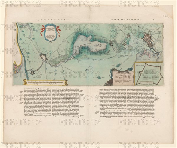 Map of the area between Bergen op Zoom and Steenbergen, 1630. Creator: Franciscus van Schooten.