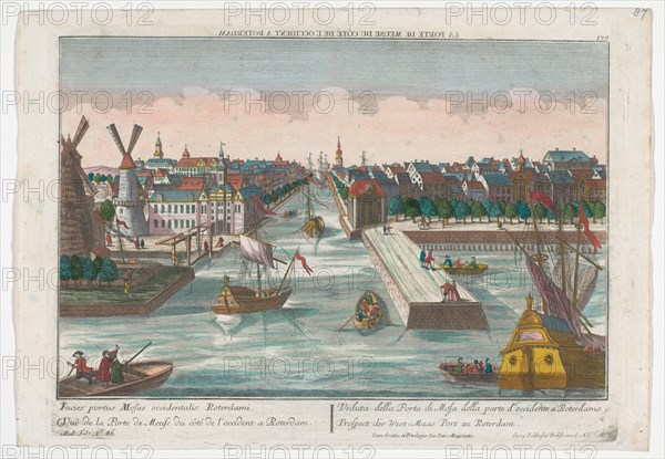 View of the Western New City Gate and Eastern New Main Gate in Rotterdam, 1742-1801. Creator: Anon.