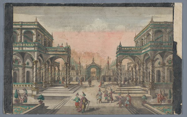 View of an avenue towards a cypress garden in Constantinople, 1742-1801. Creator: Anon.