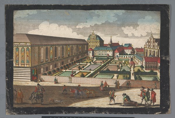 View of the Royal Palace and monastery of the Friars Minor Capuchins in Wroclaw, 1742-1801. Creator: Anon.