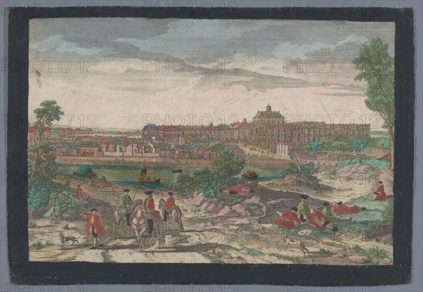 View of the city and the Palace of Versailles, 1742-1801. Creator: Anon.