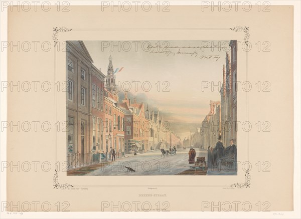 View of the Breetraat in Leiden, 1854. Creator: Gerardus Johannes Bos.
