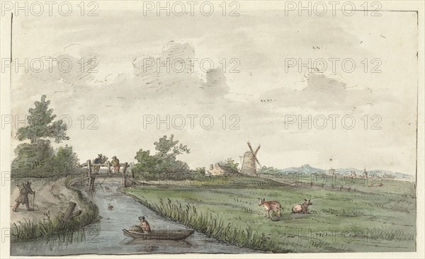 Landscape with canal and country road, 1661-1693.  Creator: Gerrit Grasdorp.