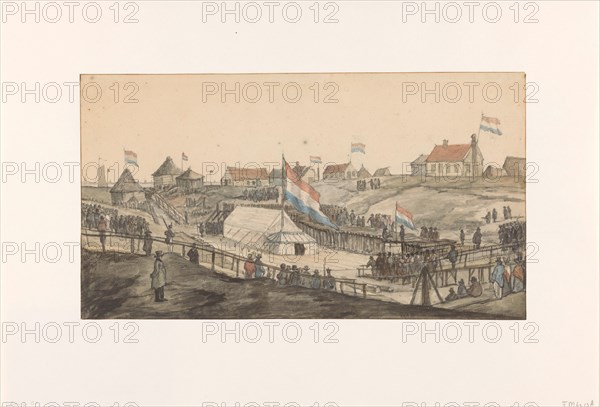 Laying of the foundation stone for the Willems lock, 6 May 1820, (1820).  Creator: Gerrit Lamberts.
