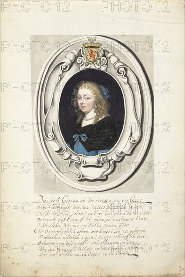 Self-portrait of Gesina ter Borch in a cartouche, 1660. Creator: Gesina ter Borch.