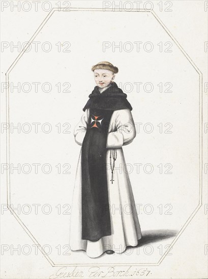 Monk standing, 1657. Creator: Gesina ter Borch.
