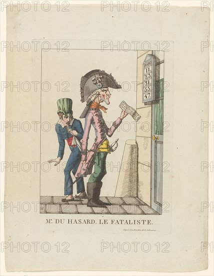 Mr. Du Hasard, Le Fataliste, 1814. Creator: Henri-Gerard Fontallard.