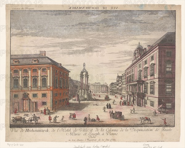 View of the Hohe Markt in Vienna, 1755-1779. Creator: Johann Sigrist.