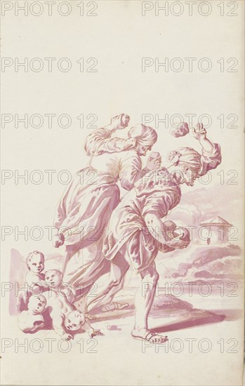 Deucalion and Pyrrha, c.1701. Creator: Jacob Toorenvliet.