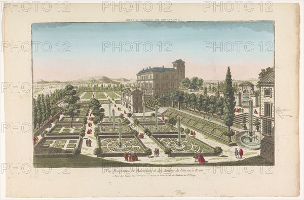 View of the Giardini Vaticani in Vatican City, 1735-1805. Creator: Unknown.