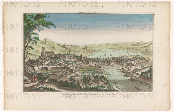 View of the city of Geneva seen from Lake Geneva, 1735-1805. Creator: Unknown.