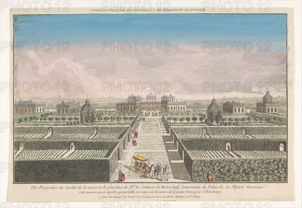 View of the Garden of the Buitenhuis of the Countess of Bestoucheff in the vicinity..., 1735-1805. Creator: Unknown.