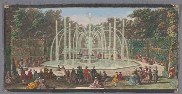 View of the Bosquet des Trois Fontaines in the garden of Versailles, c.1691-after 1753. Creator: Jacques Rigaud.