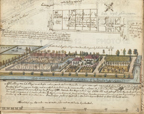 Brandes' house and estate outside Batavia, 1785.  Creator: Jan Brandes.