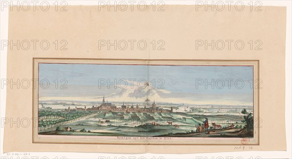 View of Nijmegen from the South, 1738. Creator: Jan de Ruyter.