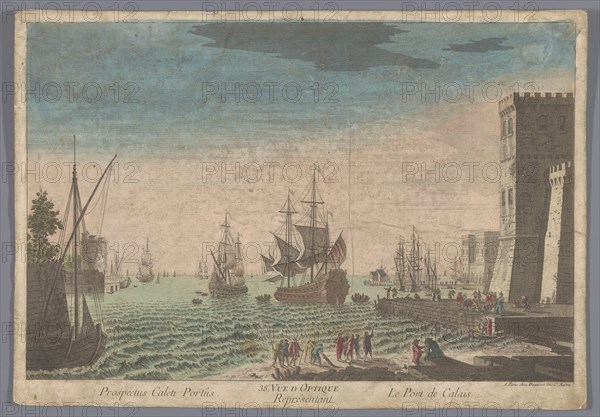 View of the harbour in Calais, 1745-1775. Creator: Anon.