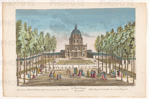 View of the Hôtel des Invalides in Paris seen from the Vaugirard district, 1745-1775. Creator: Anon.