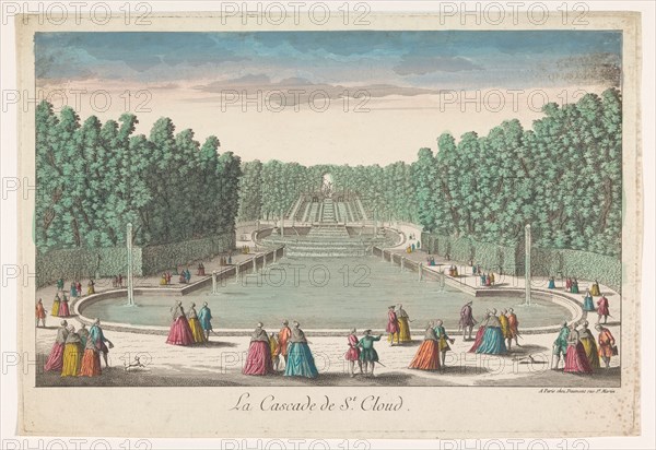 View of the Cascades of the Garden of the Château de Saint-Cloud, 1745-1775. Creator: Anon.