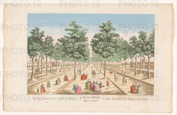 Avenues in Saint James's Park in London, 1745-1775. Creator: Anon.