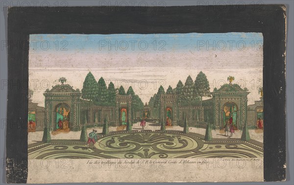 View of the Garden of a Palace of the Count of Althan in Vienna, 1745-1775. Creator: Anon.