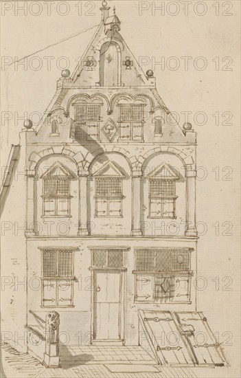 Facade of a gabled house, c.1783-c.1797.  Creator: Johannes Huibert Prins.