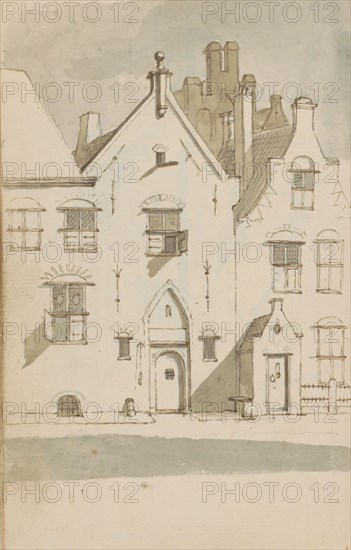 Terraced houses with gables, c.1783-c.1797.  Creator: Johannes Huibert Prins.