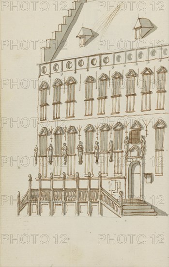 Facade of the town hall in Nijmegen, c.1783-c.1797. Creator: Johannes Huibert Prins.